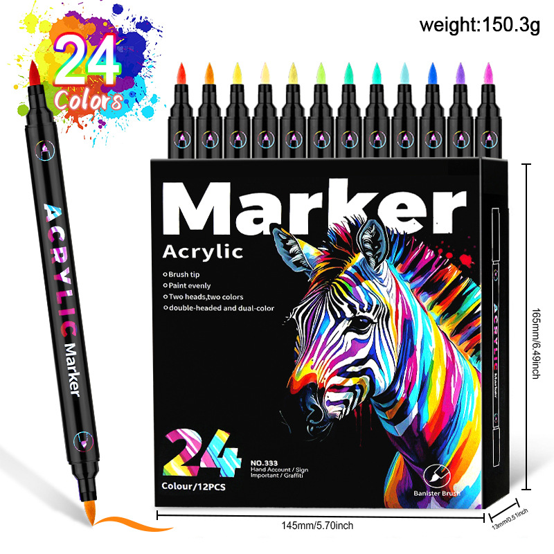 12-Pack 24-Color Marker Set